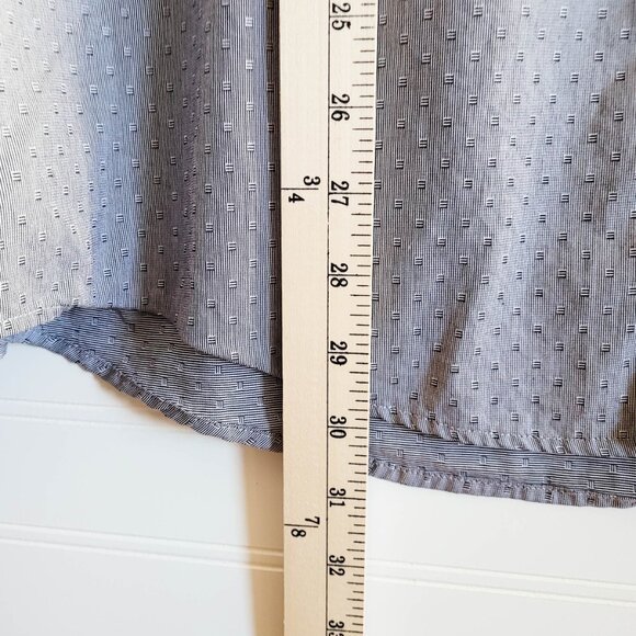 Untuckit Shirt Mens 2XL Gray Geometric Pattern Button Up Cotton Long Sleeve - Picture 7 of 10